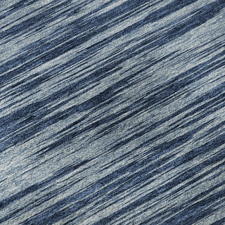 Piper Looms Mayfield Stripes AMF951 Blue Machine Washable Area Rug Swatch Image