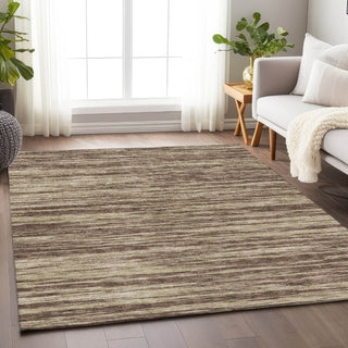 Piper Looms Mayfield Stripes AMF951 Brown Machine Washable Area Rug Lifestyle Image Feature