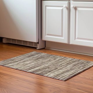 Piper Looms Mayfield Stripes AMF951 Brown Machine Washable Area Rug Scatter Lifestyle Image Feature
