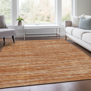 Piper Looms Mayfield Stripes AMF951 Copper Machine Washable Area Rug Lifestyle Image Feature