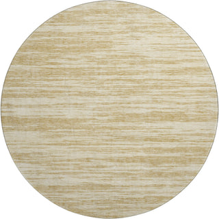 Piper Looms Mayfield Stripes AMF951 Gold Machine Washable Area Rug Round Main Image