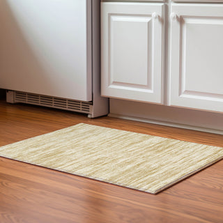 Piper Looms Mayfield Stripes AMF951 Gold Machine Washable Area Rug Scatter Lifestyle Image Feature