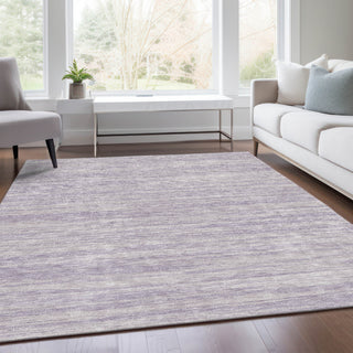 Piper Looms Mayfield Stripes AMF951 Lavender Machine Washable Area Rug Lifestyle Image Feature