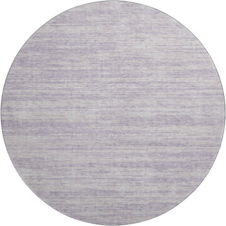 Piper Looms Mayfield Stripes AMF951 Lavender Machine Washable Area Rug Round Main Image
