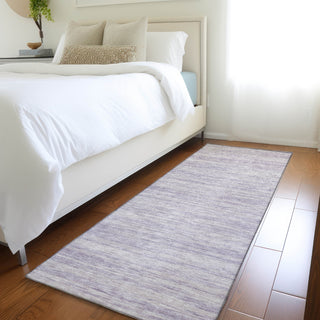 Piper Looms Mayfield Stripes AMF951 Lavender Machine Washable Area Rug Runner Lifestyle Image Feature