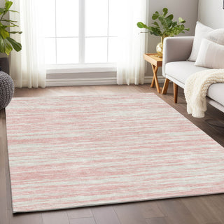 Piper Looms Mayfield Stripes AMF951 Pink Machine Washable Area Rug Lifestyle Image Feature