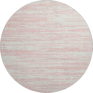 Piper Looms Mayfield Stripes AMF951 Pink Machine Washable Area Rug Round Main Image