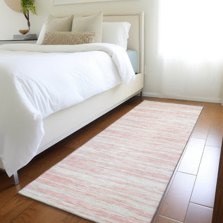 Piper Looms Mayfield Stripes AMF951 Pink Machine Washable Area Rug Runner Lifestyle Image Feature