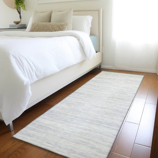 Piper Looms Mayfield Stripes AMF951 Silver Machine Washable Area Rug Runner Lifestyle Image Feature