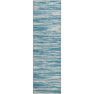 Piper Looms Mayfield Stripes AMF951 Teal Machine Washable Area Rug Runner Main Image