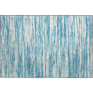 Piper Looms Mayfield Stripes AMF951 Teal Machine Washable Area Rug Scatter Main Image