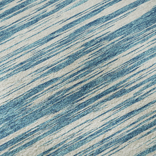 Piper Looms Mayfield Stripes AMF951 Teal Machine Washable Area Rug Swatch Image