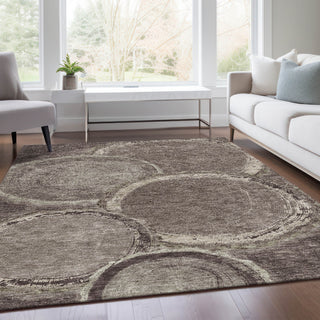 Piper Looms Mayfield Nature AMF952 Chocolate Machine Washable Area Rug Lifestyle Image Feature