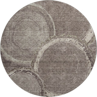 Piper Looms Mayfield Nature AMF952 Chocolate Machine Washable Area Rug Round Main Image
