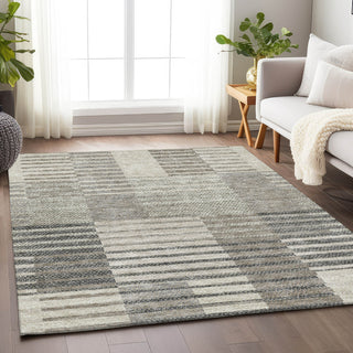 Piper Looms Mayfield Stripes AMF954 Beige Machine Washable Area Rug Lifestyle Image Feature