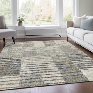 Piper Looms Mayfield Stripes AMF954 Beige Machine Washable Area Rug Lifestyle Image Feature