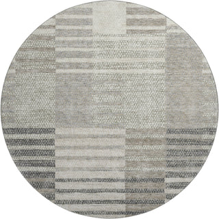 Piper Looms Mayfield Stripes AMF954 Beige Machine Washable Area Rug Round Main Image