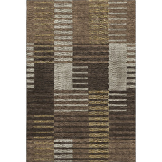 Piper Looms Mayfield Stripes AMF954 Chocolate Machine Washable Area Rug main image