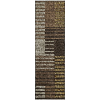 Piper Looms Mayfield Stripes AMF954 Chocolate Machine Washable Area Rug Runner Main Image