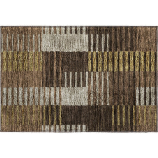 Piper Looms Mayfield Stripes AMF954 Chocolate Machine Washable Area Rug Scatter Main Image