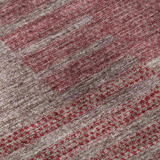 Piper Looms Mayfield Stripes AMF954 Garnet Machine Washable Area Rug Swatch Image