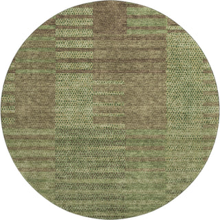 Piper Looms Mayfield Stripes AMF954 Mocha Machine Washable Area Rug Round Main Image