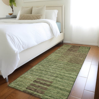 Piper Looms Mayfield Stripes AMF954 Mocha Machine Washable Area Rug Runner Lifestyle Image Feature