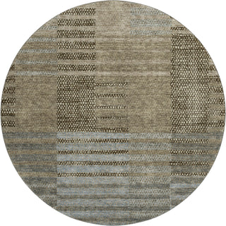 Piper Looms Mayfield Stripes AMF954 Taupe Machine Washable Area Rug Round Main Image