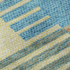 Piper Looms Mayfield Stripes AMF954 Teal Machine Washable Area Rug Swatch Image