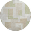 Piper Looms Mayfield Geometric AMF955 Beige Machine Washable Area Rug Round Main Image