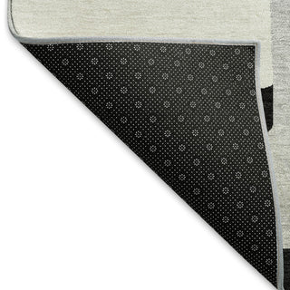Piper Looms Mayfield Geometric AMF955 Black Machine Washable Area Rug Backing Image