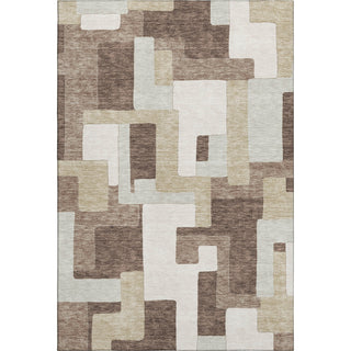 Piper Looms Mayfield Geometric AMF955 Brown Machine Washable Area Rug main image