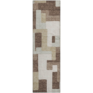 Piper Looms Mayfield Geometric AMF955 Brown Machine Washable Area Rug Runner Main Image