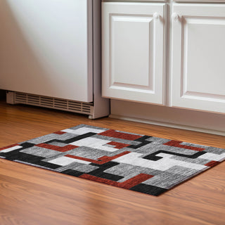 Piper Looms Mayfield Geometric AMF955 Gray Machine Washable Area Rug Scatter Lifestyle Image Feature