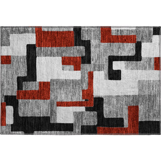 Piper Looms Mayfield Geometric AMF955 Gray Machine Washable Area Rug Scatter Main Image