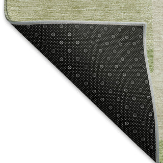 Piper Looms Mayfield Geometric AMF955 Green Machine Washable Area Rug Backing Image