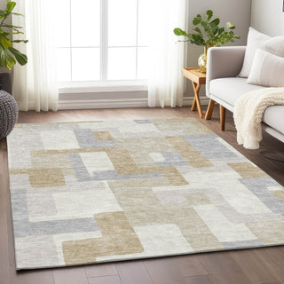 Piper Looms Mayfield Geometric AMF955 Ivory Machine Washable Area Rug Lifestyle Image Feature
