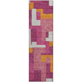 Piper Looms Mayfield Geometric AMF955 Pink Machine Washable Area Rug Runner Main Image
