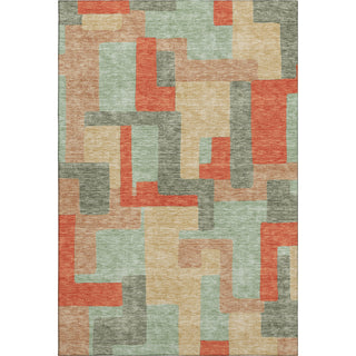 Piper Looms Mayfield Geometric AMF955 Sage Machine Washable Area Rug main image