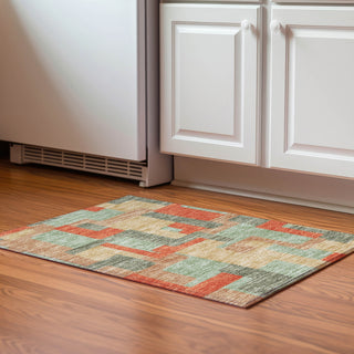 Piper Looms Mayfield Geometric AMF955 Sage Machine Washable Area Rug Scatter Lifestyle Image Feature