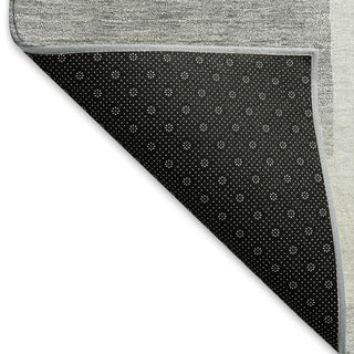 Piper Looms Mayfield Geometric AMF955 Silver Machine Washable Area Rug Backing Image