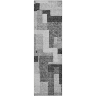 Piper Looms Mayfield Geometric AMF955 Silver Machine Washable Area Rug Runner Main Image