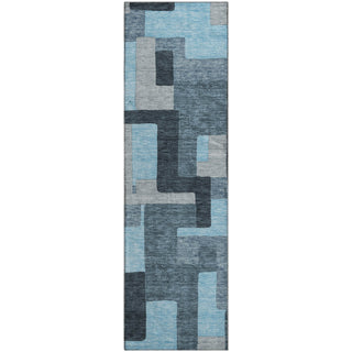 Piper Looms Mayfield Geometric AMF955 Sky Machine Washable Area Rug Runner Main Image