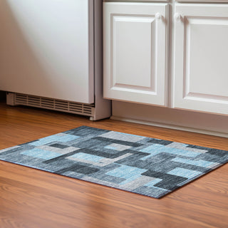 Piper Looms Mayfield Geometric AMF955 Sky Machine Washable Area Rug Scatter Lifestyle Image Feature