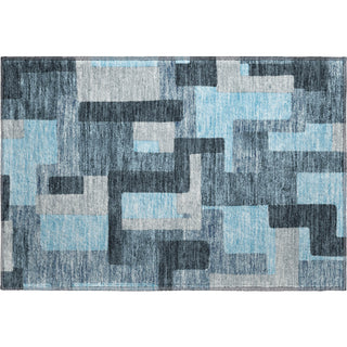 Piper Looms Mayfield Geometric AMF955 Sky Machine Washable Area Rug Scatter Main Image