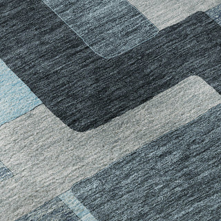 Piper Looms Mayfield Geometric AMF955 Sky Machine Washable Area Rug Swatch Image