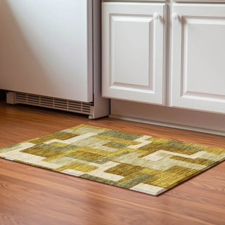Piper Looms Mayfield Geometric AMF955 Wheat Machine Washable Area Rug Scatter Lifestyle Image Feature