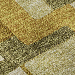 Piper Looms Mayfield Geometric AMF955 Wheat Machine Washable Area Rug Swatch Image