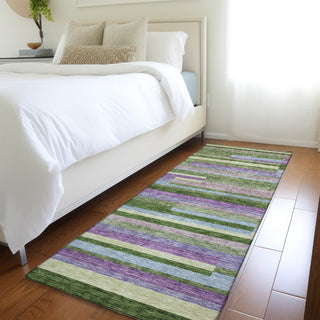 Piper Looms Mayfield Stripes AMF956 Cactus Machine Washable Area Rug Runner Lifestyle Image Feature