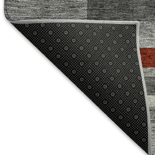 Piper Looms Mayfield Stripes AMF956 Gray Machine Washable Area Rug Backing Image